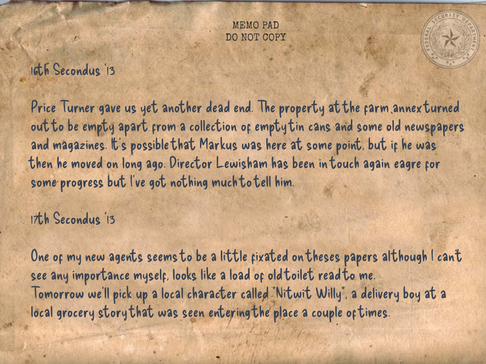 Image of Personal Memo 1